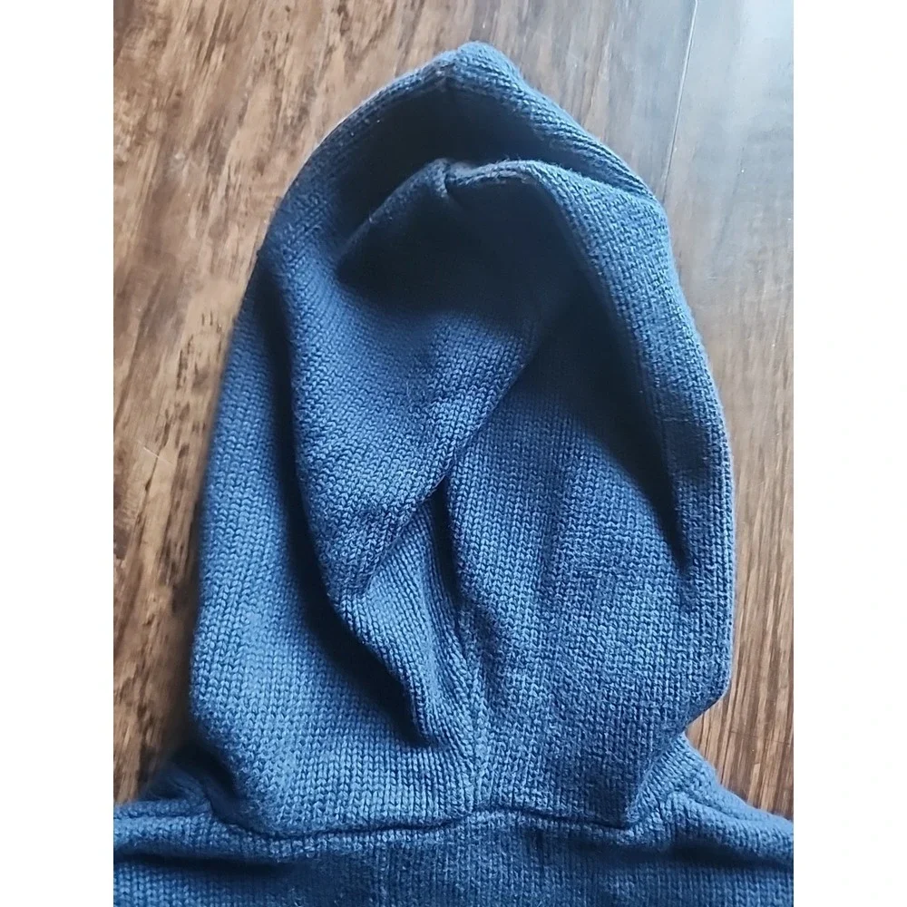 Old Navy Hoodie Sweater Dark Blue With Brown Bear- Boys Size Large 10